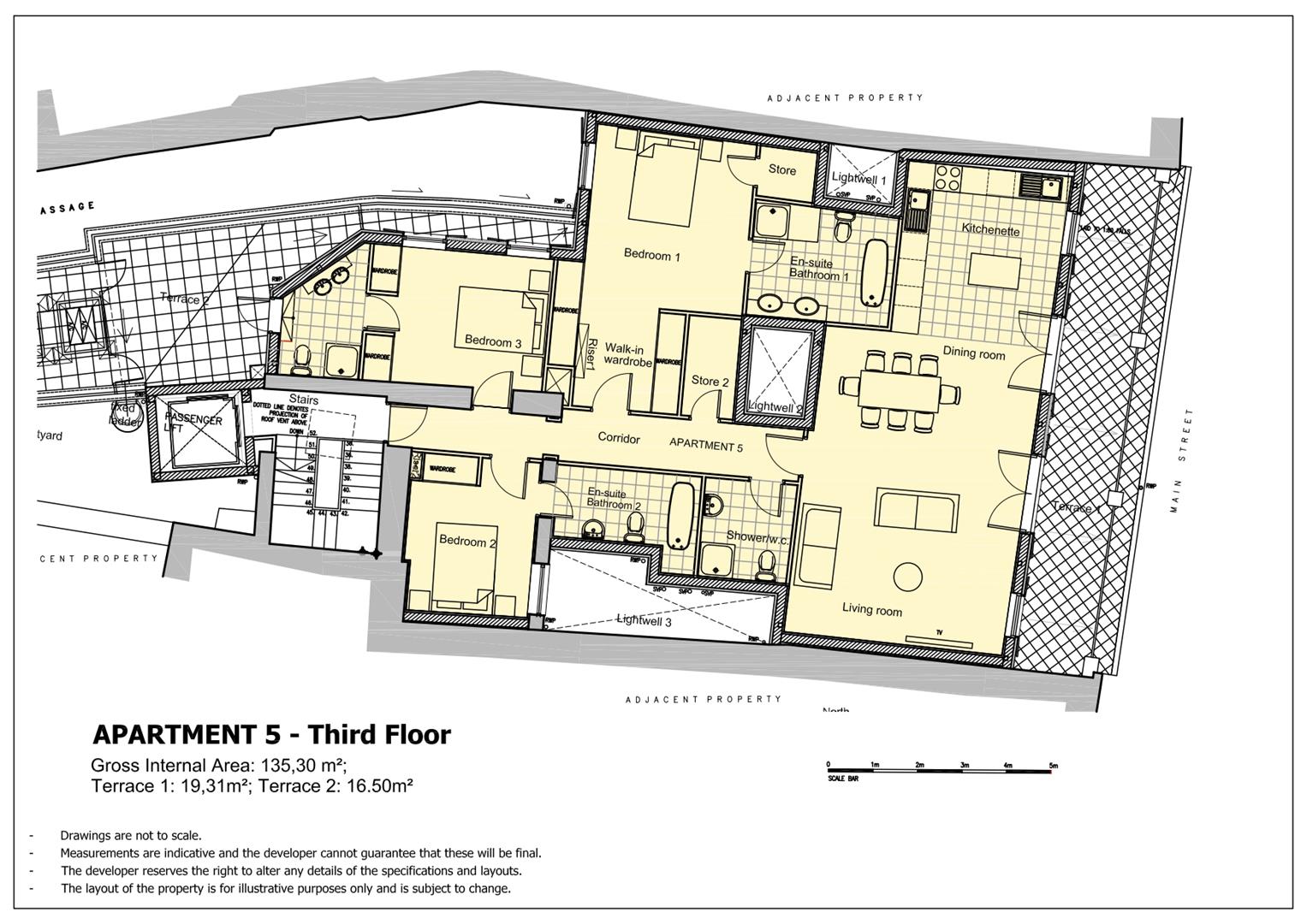 Image of Apartment - 3 Bedrooms - 4 Bathrooms for Rental in Town Area-Gibraltar, Image 14